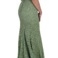 Dolce & Gabbana Green Floral Lace Sheath Maxi Dress