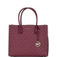 Michael Kors Mercer Large Mulberry Signature PVC Satchel Bag Crossbody Women's Handbag