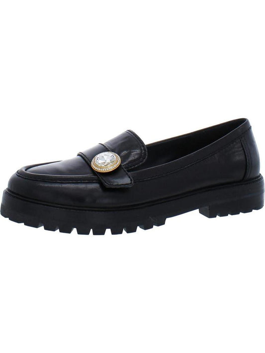 Posh Loafer Womens Rhinestone Slip-on Loafers