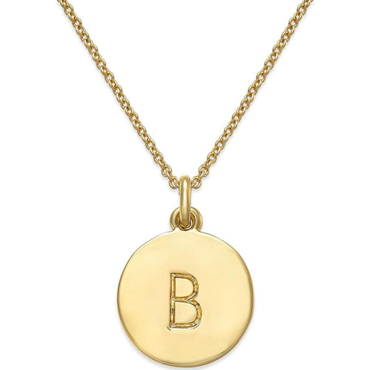 12k Gold-Plated Initials Pendant Necklace, 17" + 3" Extender