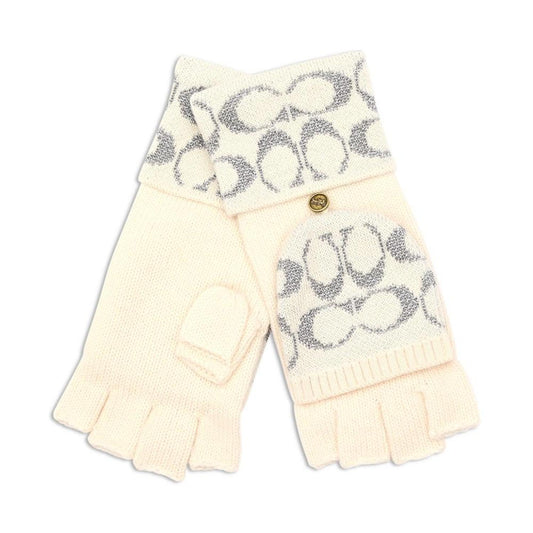 Women's Metallic Pop Top Logo Gloves