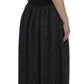 Dolce & Gabbana Black Gray Sheath Gown Full Length Dress