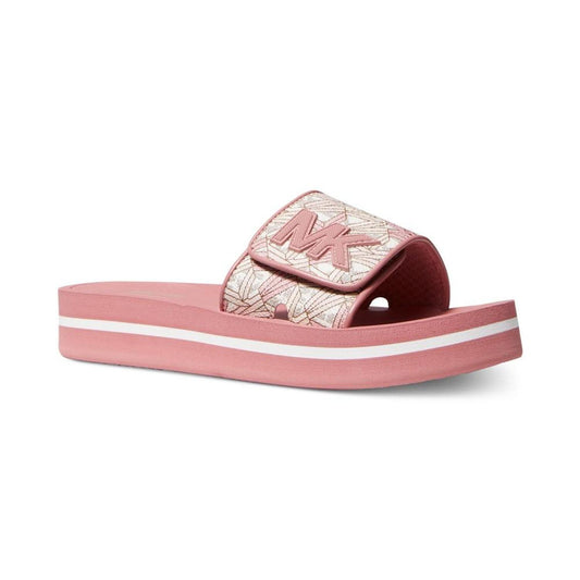 Women's MK Platform Logo Pool Slide Sandals