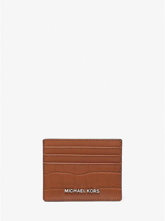 Hudson Crocodile Embossed Leather Card Case