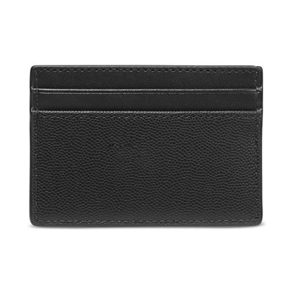 Men's Faux-Leather Card Case with Rhodium-Plated Hardware