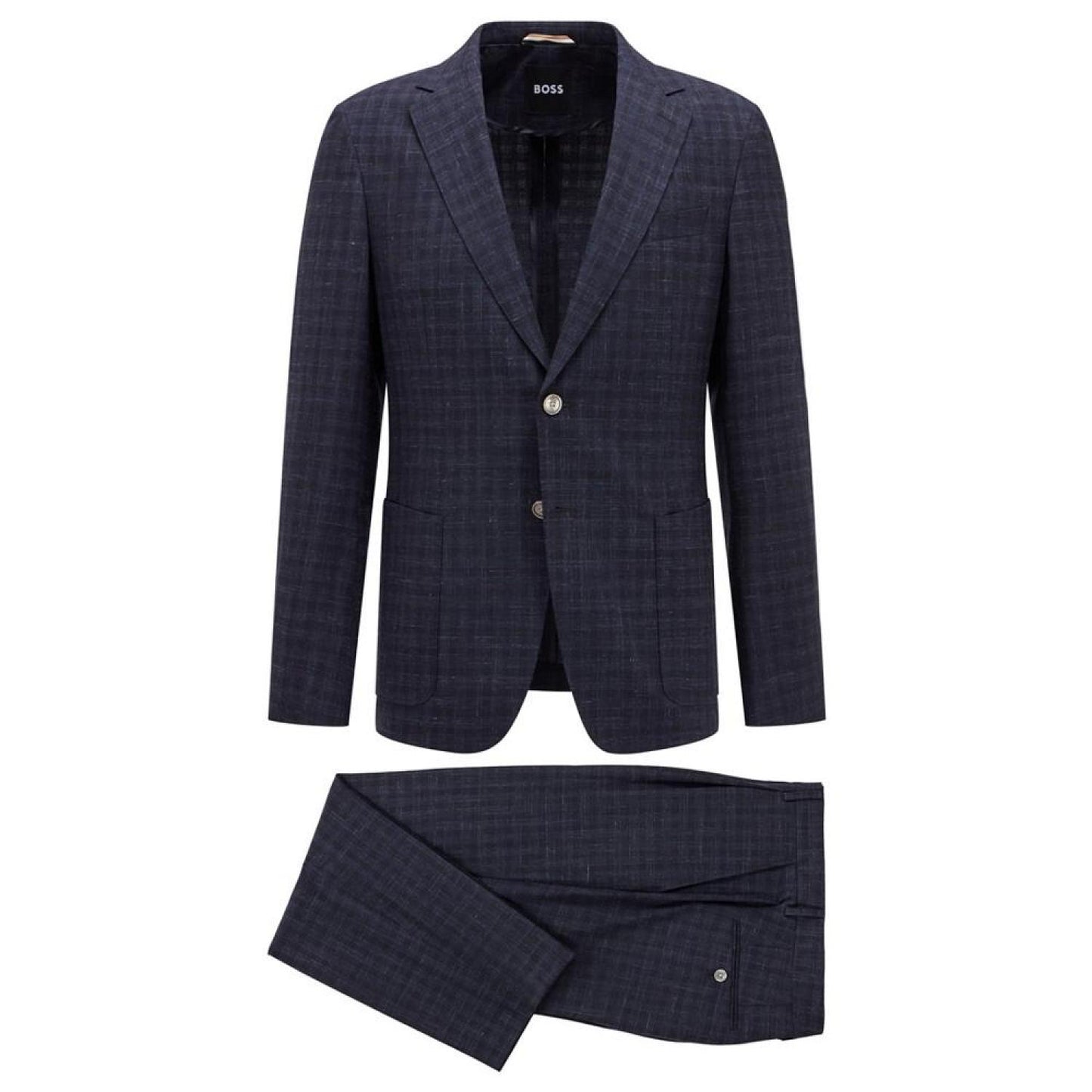 Men's Checked Slim-Fit Suit