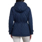 Women's Petite Quilted Hooded Anorak Coat