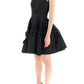 Alexander mcqueen mini faille dress with oversized ruffle