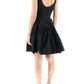 Alexander mcqueen mini faille dress with oversized ruffle