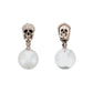 Alexander mcqueen pearl skull earrings with crystal pavé