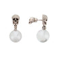 Alexander mcqueen pearl skull earrings with crystal pavé