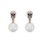 Alexander mcqueen pearl skull earrings with crystal pavé