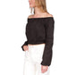 Women's Poplin Off-The-Shoulder Top