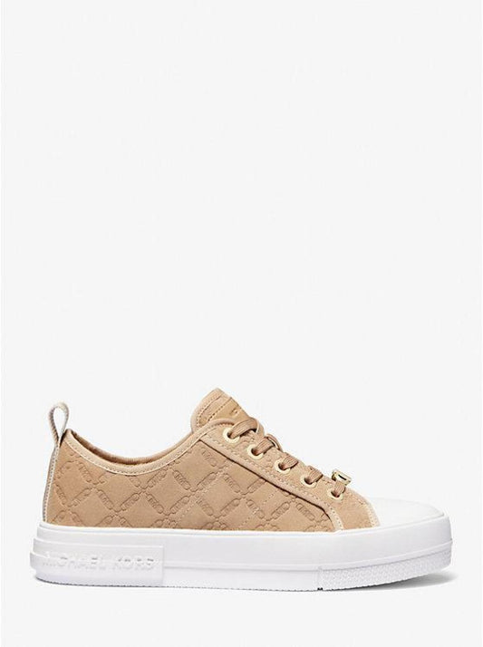 Evy Empire Logo Embossed Suede Sneaker