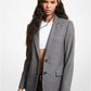 Striped Stretch Wool Boyfriend Blazer