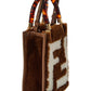 FENDI Sunshine Mini Shearling Tote
