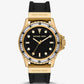 Oversized Everest Pavé Gold-Tone and Silicone Watch
