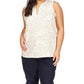 Plus Size Paisley Ruffle Popover Tank