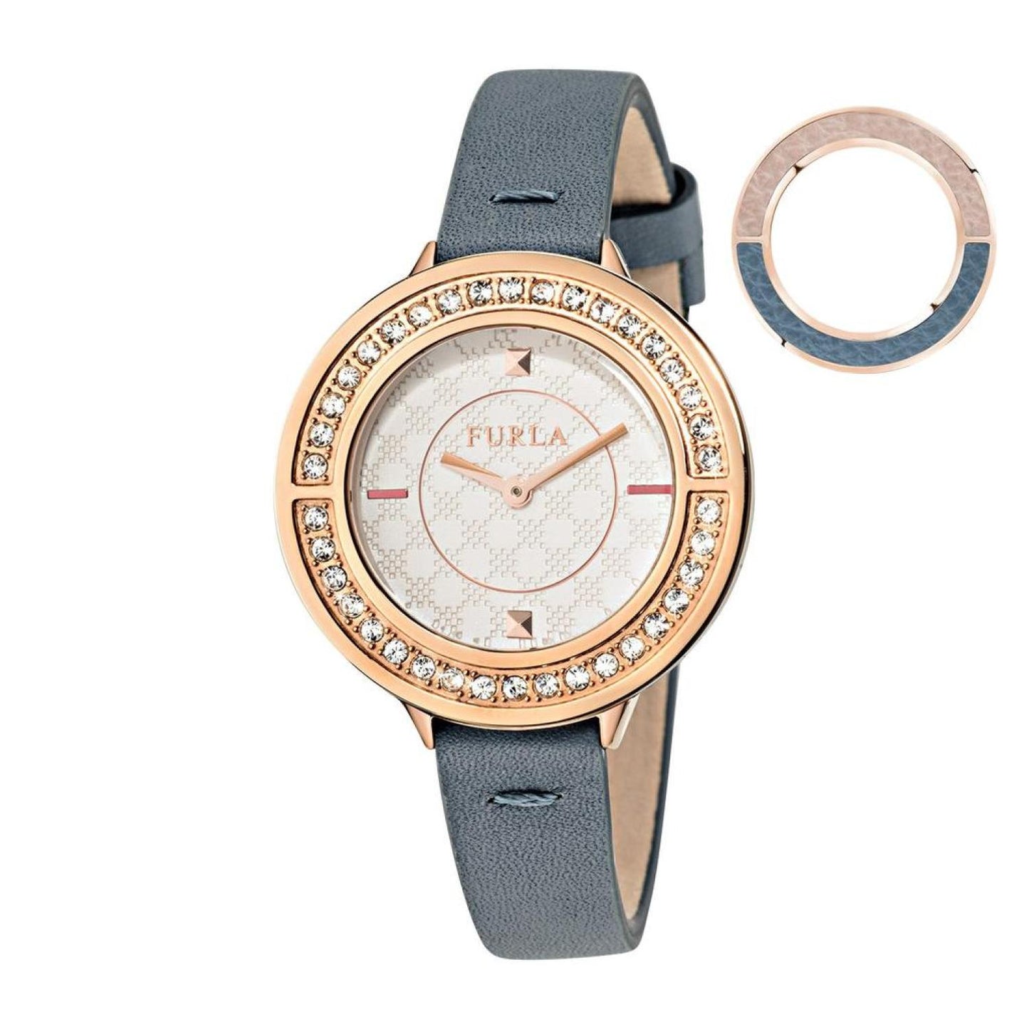 Furla Women's Club White Dial Calfskin Leather Watch