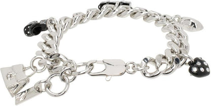 Silver Polka Dot Charm Bracelet