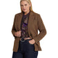 Plus-Size Wool-Blend Herringbone Blazer