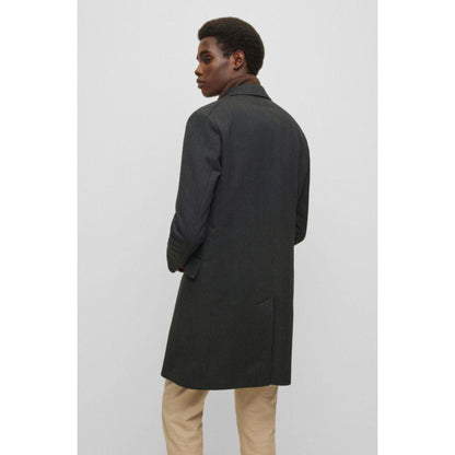 Slim-fit coat with detachable zip-up inner