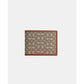 Men's Leather Slim Billfold Wallet in Micro Signature Jacquard