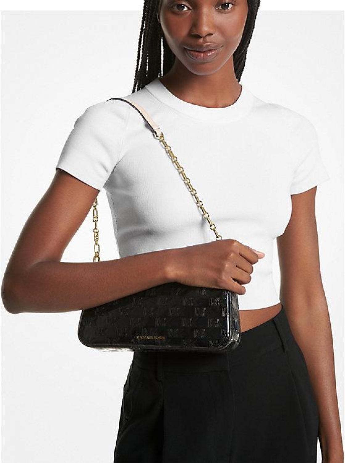Empire Medium Patent Chain-Link Pochette