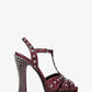 Rosanna Studded Python Platform Sandal