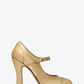 Violetta Crackled Metallic Leather Mary Jane Pump