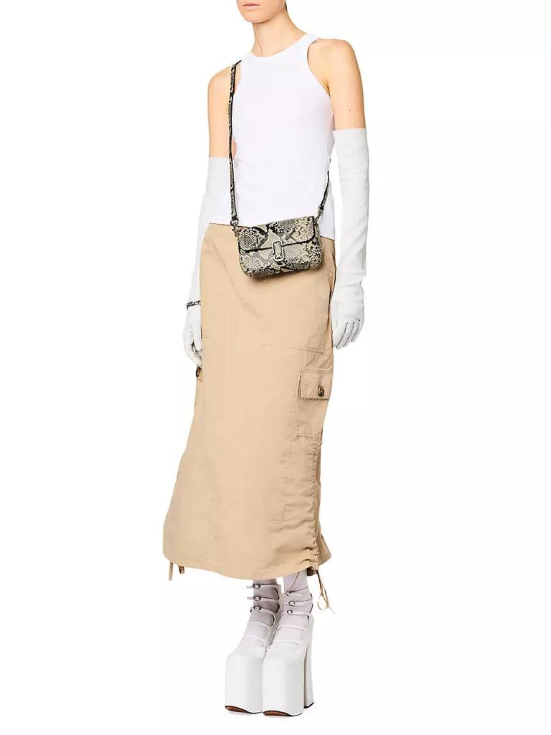 The Snake-Embossed Leather J Marc Mini Shoulder Bag