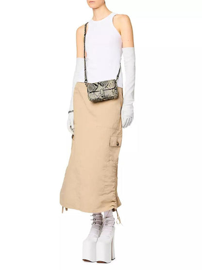 The Snake-Embossed Leather J Marc Mini Shoulder Bag