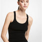 Ribbed Stretch Viscose Tank Top