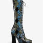 Deandra Patchwork Snakeskin Platform Boot