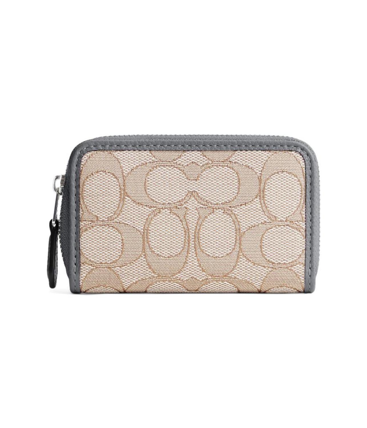 Box Program Signature Jacquard Small Zip Around Card Case