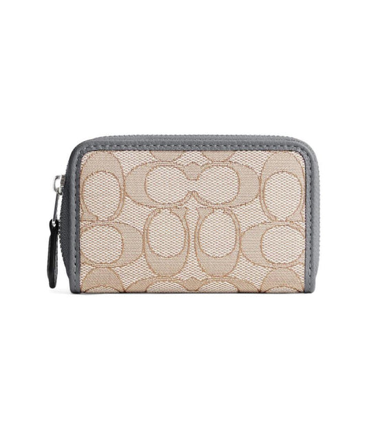 Box Program Signature Jacquard Small Zip Around Card Case