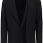 Alexander mcqueen trompe l'oeil jacket in grain de poudre