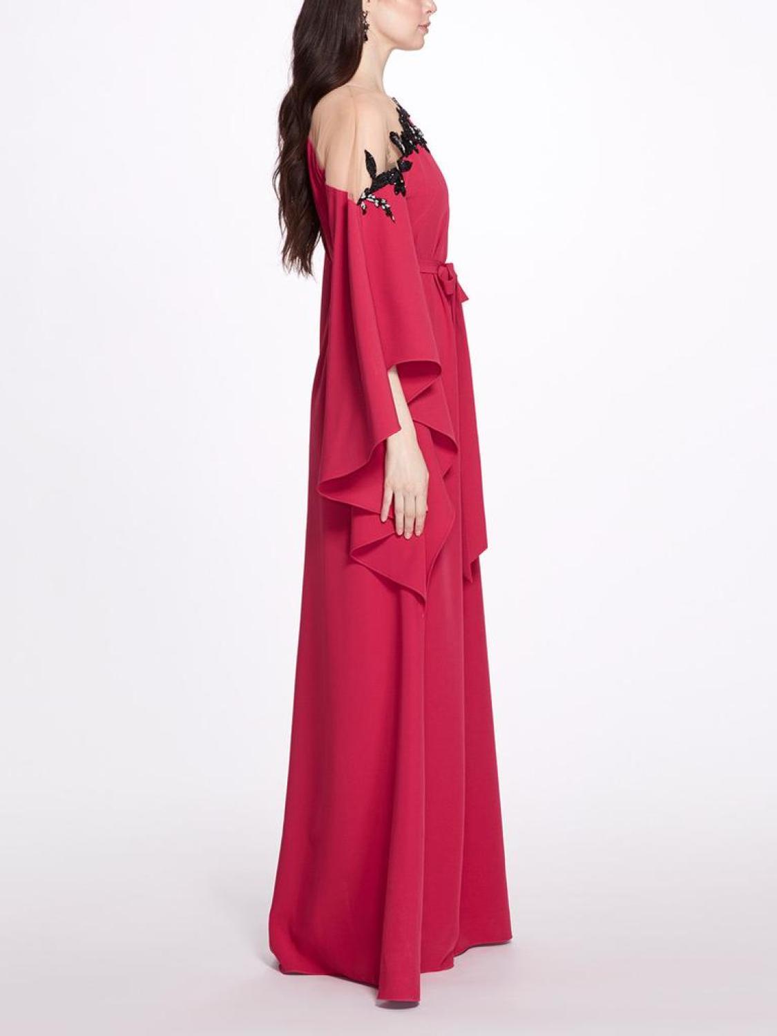 Jewel Neck Kaftan Gown