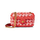 Evelyn Striped Crochet Raffia Small Shoulder Crossbody