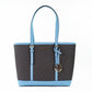 Michael Kors Jet Set Travel Small blue  PVC Shoulder Tote Bag Women's Purse