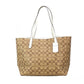 COACH   Sage Coated Canvas City Tote Shoulder Handbag Women's Purse