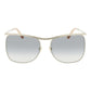 Square-Frame Metal Sunglasses