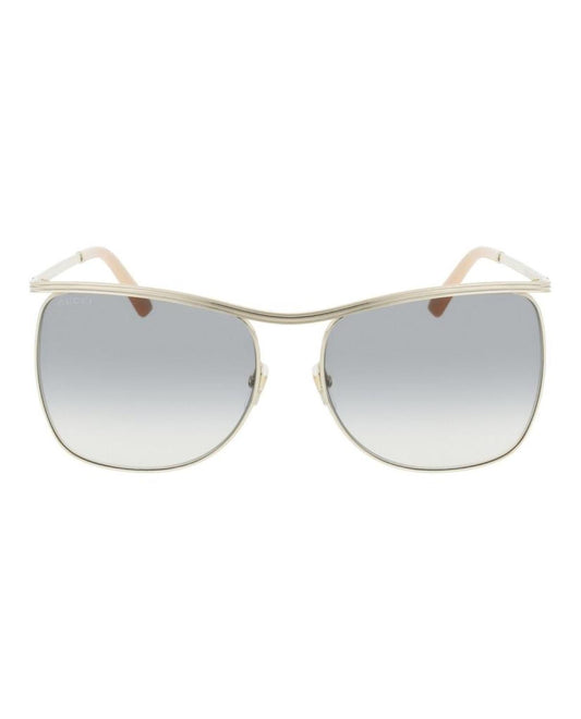 Square-Frame Metal Sunglasses