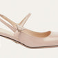 Women's Patent Leather Mary Jane Slingback Pumps Shoes In Nude