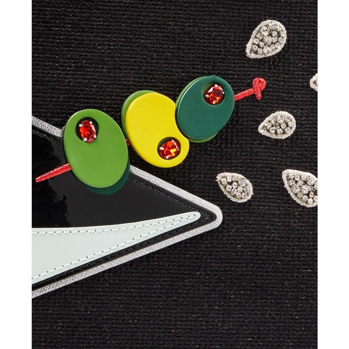 Manhattan Martini Embellished Fabric Small Tote