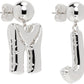 Silver MJ Balloon Earrings