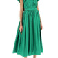 Alexander mcqueen pleated open back midi dress