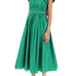 Alexander mcqueen pleated open back midi dress