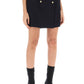 Alexander mcqueen mini wrap skirt with seal buttons