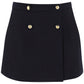Alexander mcqueen mini wrap skirt with seal buttons